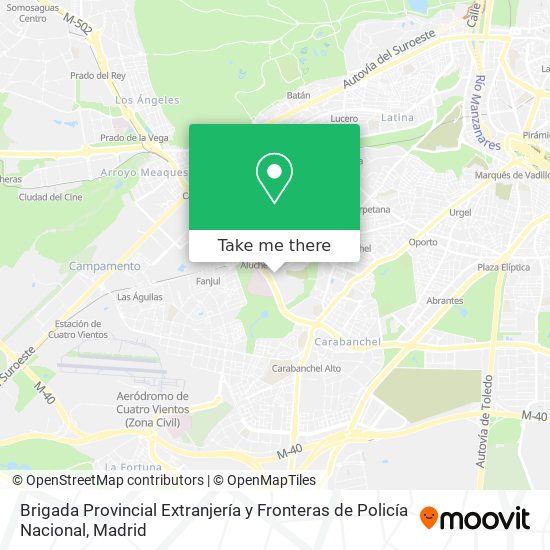 Brigada Provincial Extranjería y Fronteras de Policía Nacional map