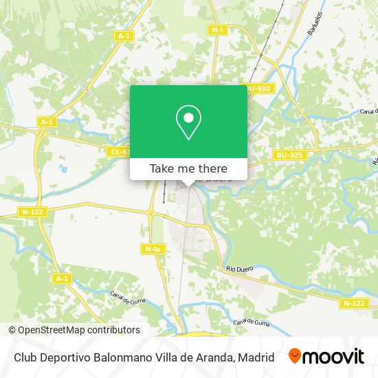 Club Deportivo Balonmano Villa de Aranda map