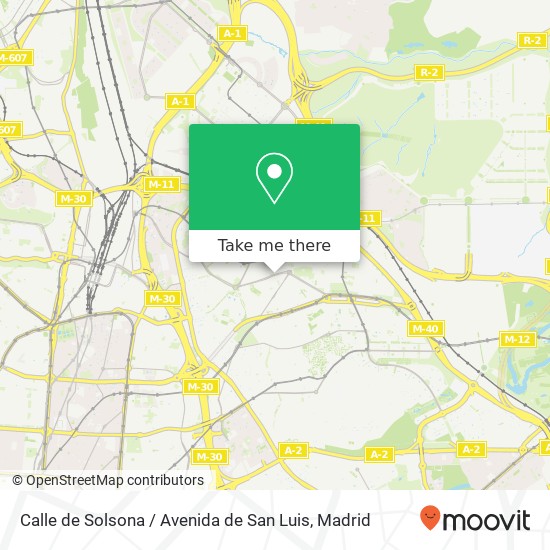 mapa Calle de Solsona / Avenida de San Luis