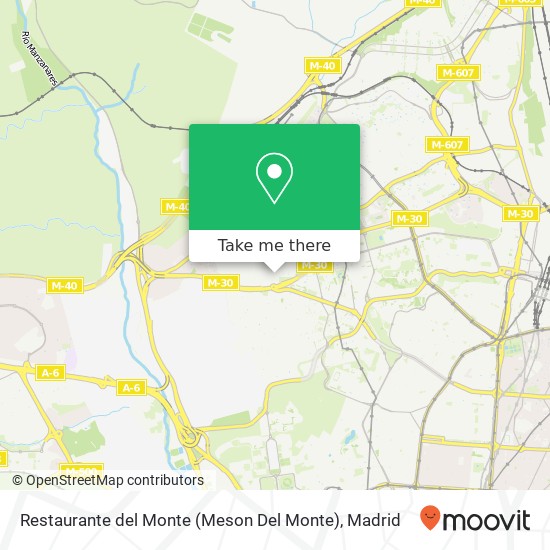 mapa Restaurante del Monte (Meson Del Monte)