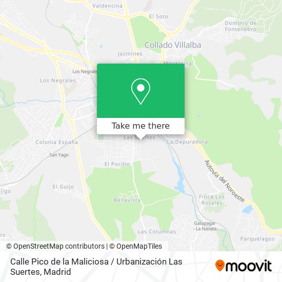 Calle Pico de la Maliciosa / Urbanización Las Suertes map