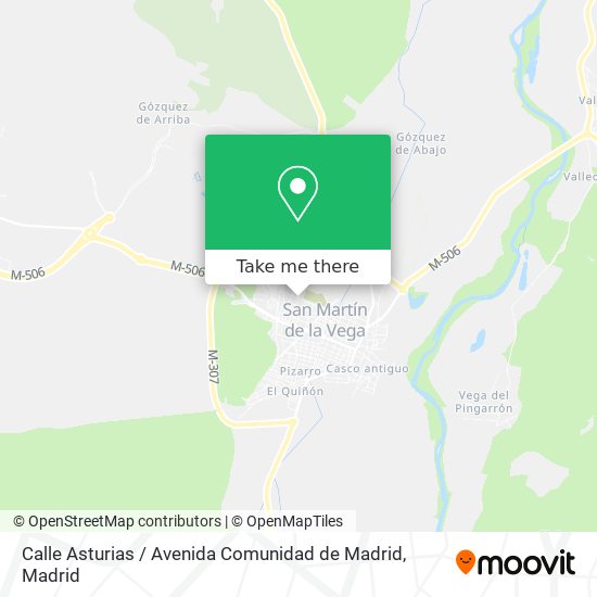 mapa Calle Asturias / Avenida Comunidad de Madrid