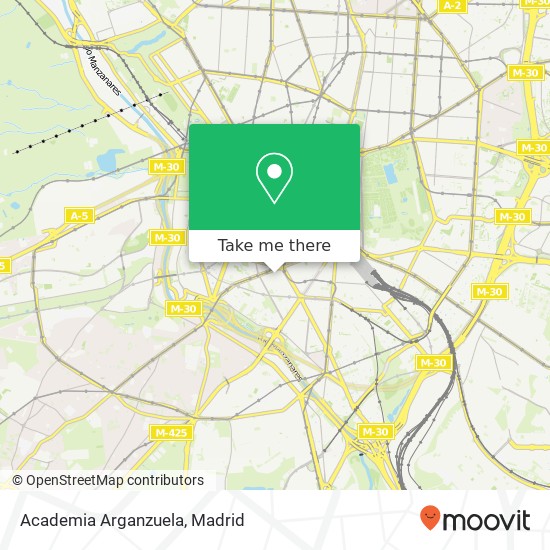 mapa Academia Arganzuela