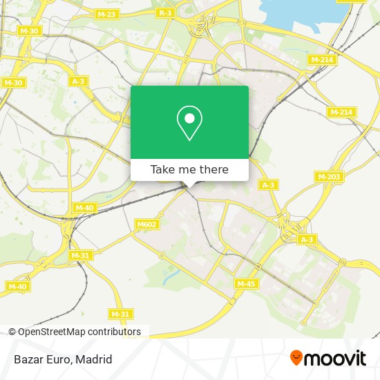 mapa Bazar Euro