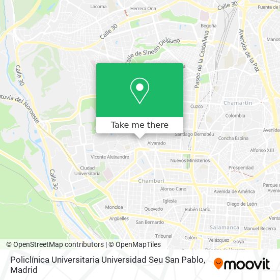 mapa Policlínica Universitaria Universidad Seu San Pablo