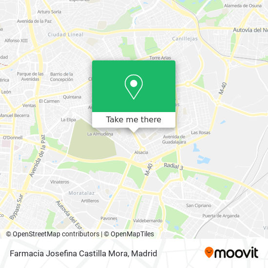 mapa Farmacia Josefina Castilla Mora