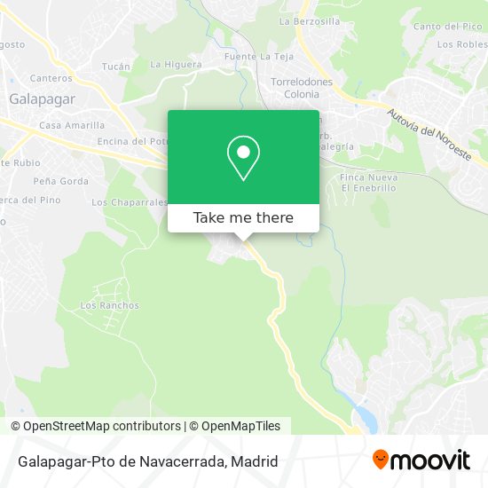 mapa Galapagar-Pto de Navacerrada