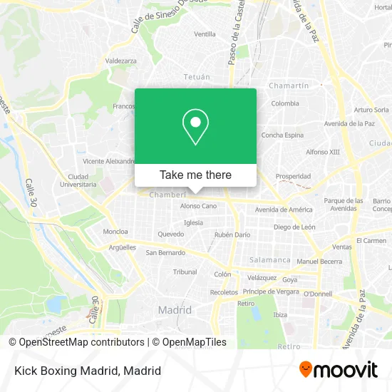 Kick Boxing Madrid map