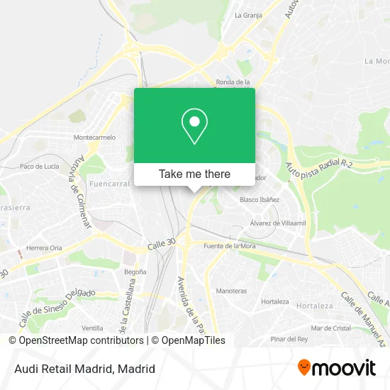 Audi Retail Madrid map
