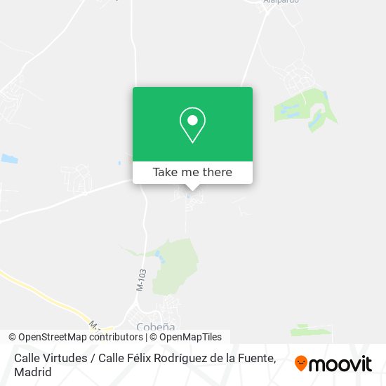 mapa Calle Virtudes / Calle Félix Rodríguez de la Fuente