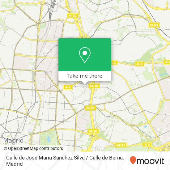mapa Calle de José María Sánchez Silva / Calle de Berna