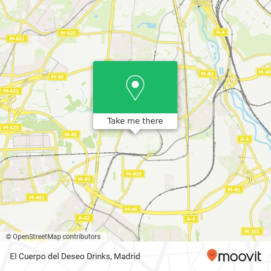 El Cuerpo del Deseo Drinks map