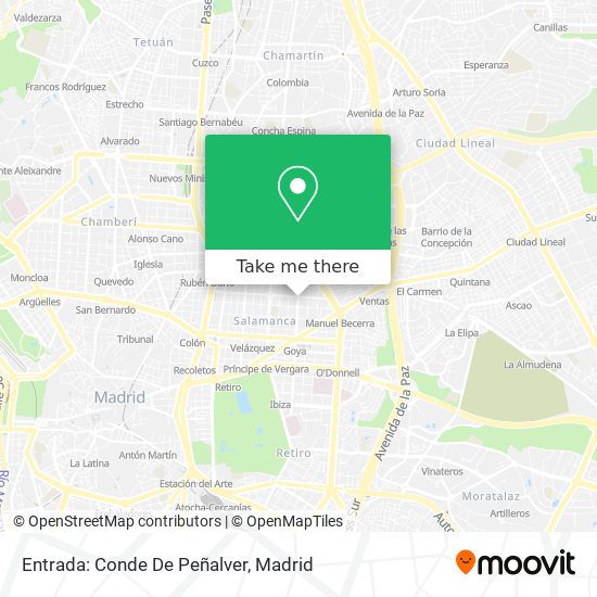 Entrada: Conde De Peñalver map