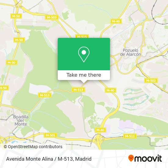 mapa Avenida Monte Alina / M-513