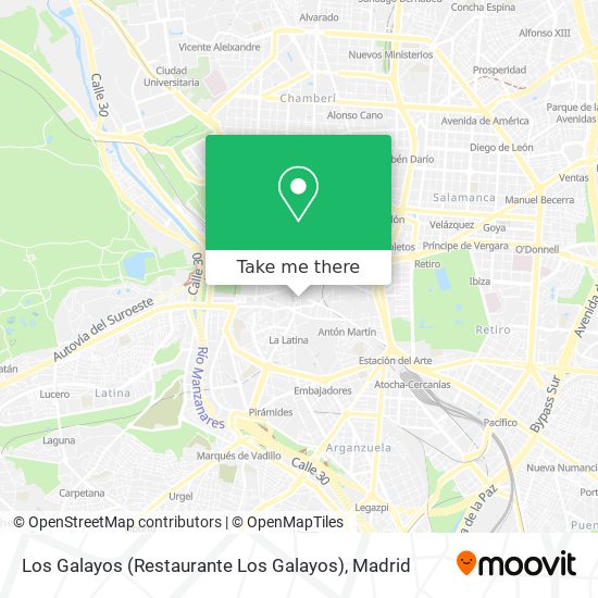 mapa Los Galayos (Restaurante Los Galayos)