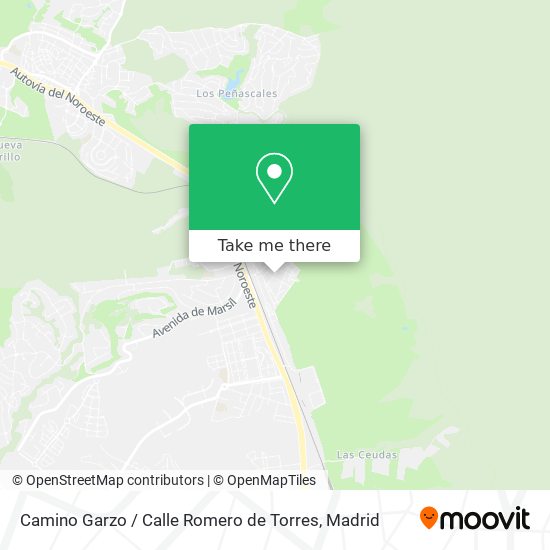 mapa Camino Garzo / Calle Romero de Torres