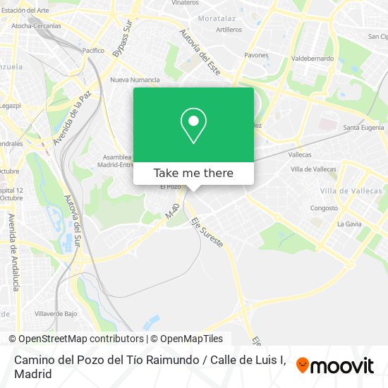 Camino del Pozo del Tío Raimundo / Calle de Luis I map