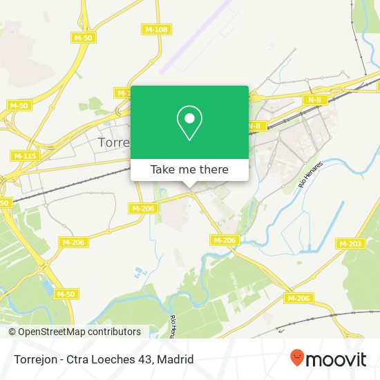 mapa Torrejon - Ctra Loeches 43