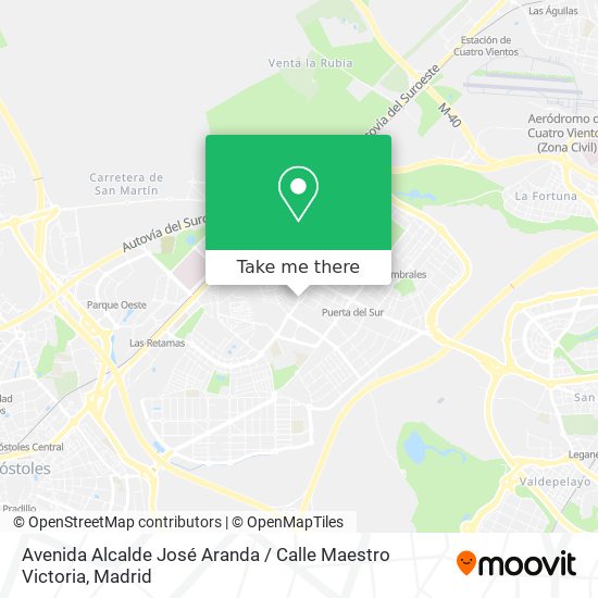 mapa Avenida Alcalde José Aranda / Calle Maestro Victoria