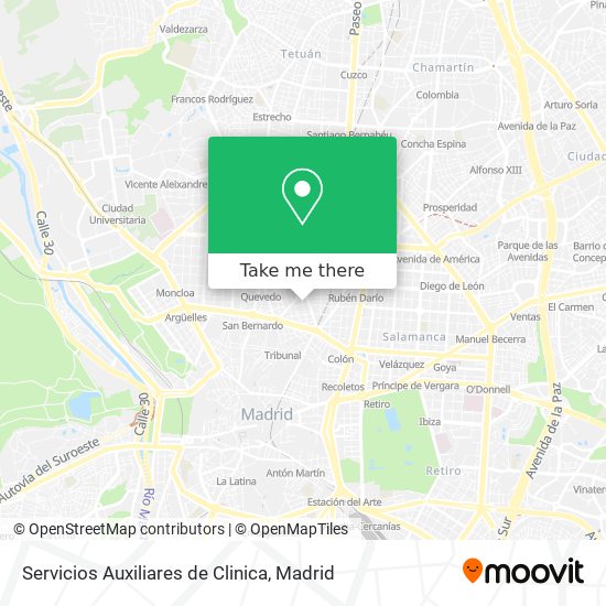 Servicios Auxiliares de Clinica map