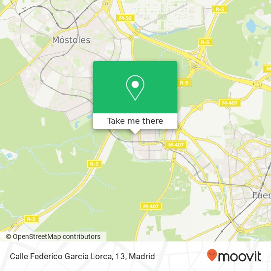 mapa Calle Federico Garcia Lorca, 13