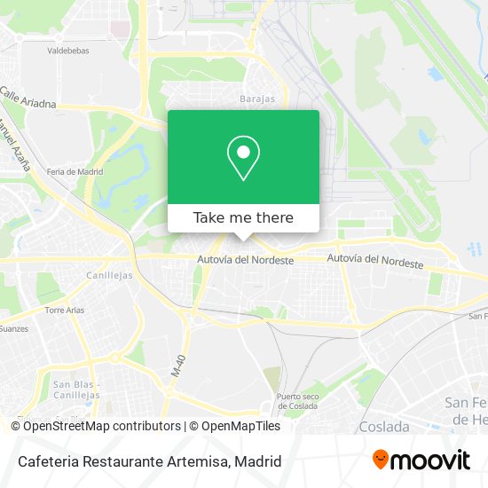 Cafeteria Restaurante Artemisa map