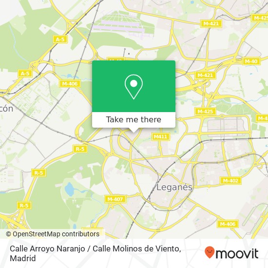 mapa Calle Arroyo Naranjo / Calle Molinos de Viento