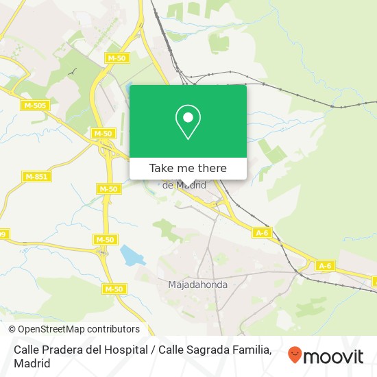 Calle Pradera del Hospital / Calle Sagrada Familia map