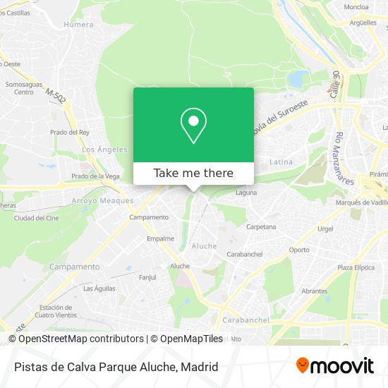 Pistas de Calva Parque Aluche map