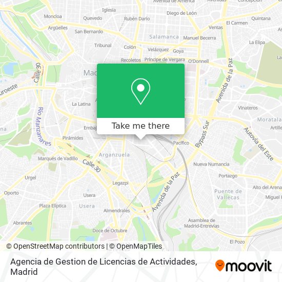 Agencia de Gestion de Licencias de Actividades map