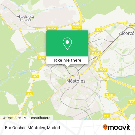 Bar Orishas Móstoles map