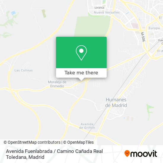 mapa Avenida Fuenlabrada / Camino Cañada Real Toledana