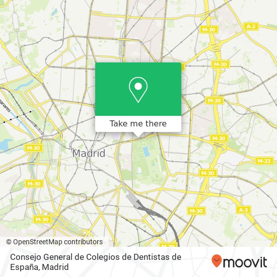 Consejo General de Colegios de Dentistas de España map