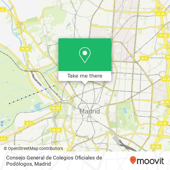 Consejo General de Colegios Oficiales de Podólogos map