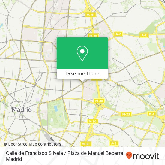 mapa Calle de Francisco Silvela / Plaza de Manuel Becerra
