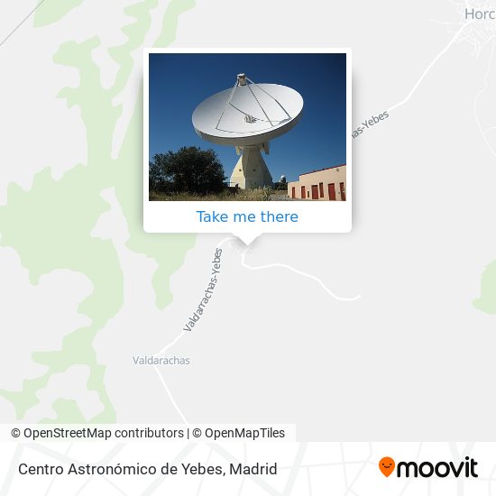 mapa Centro Astronómico de Yebes