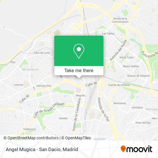 Angel Mugica - San Dacio map