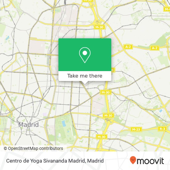 mapa Centro de Yoga Sivananda Madrid