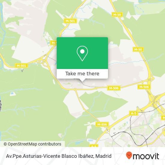 mapa Av.Ppe.Asturias-Vicente Blasco Ibáñez