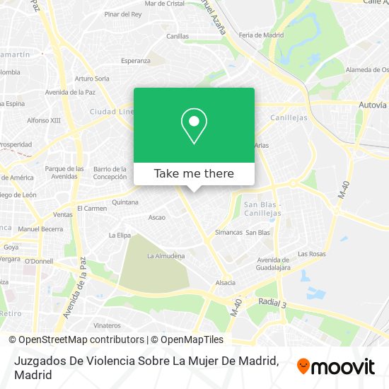 Juzgados De Violencia Sobre La Mujer De Madrid map