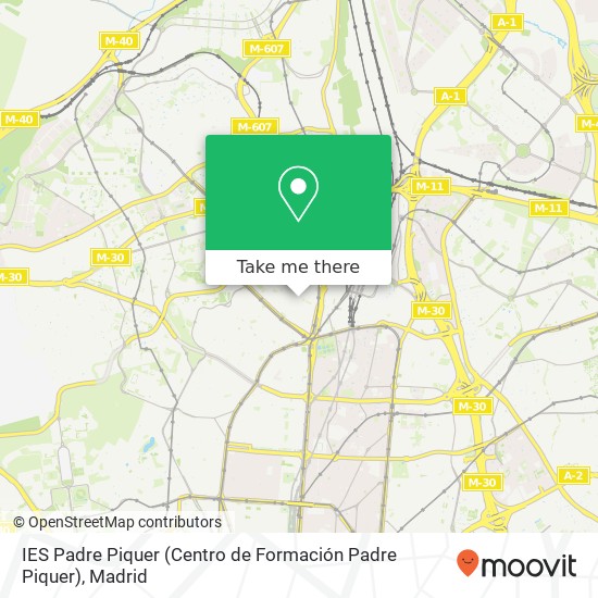 IES Padre Piquer (Centro de Formación Padre Piquer) map