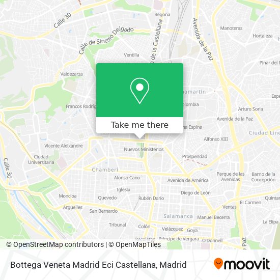 mapa Bottega Veneta Madrid Eci Castellana