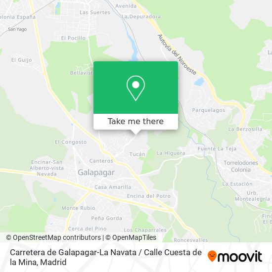 mapa Carretera de Galapagar-La Navata / Calle Cuesta de la Mina