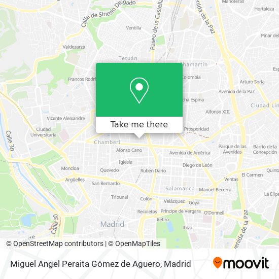 Miguel Angel Peraita Gómez de Aguero map