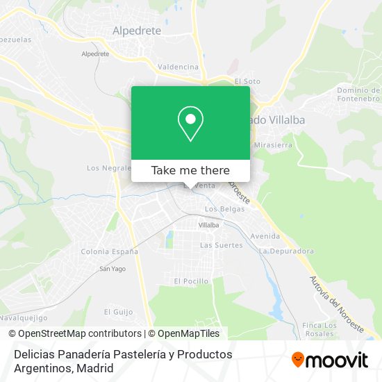 mapa Delicias Panadería Pastelería y Productos Argentinos