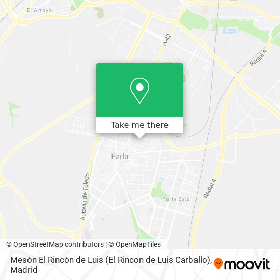 mapa Mesón El Rincón de Luis (El Rincon de Luis Carballo)