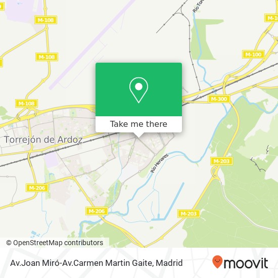 mapa Av.Joan Miró-Av.Carmen Martin Gaite