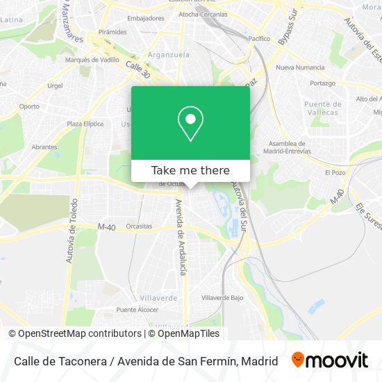 Calle de Taconera / Avenida de San Fermín map