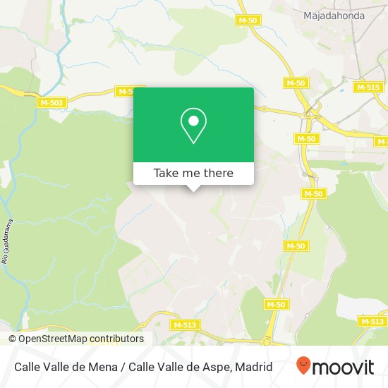 mapa Calle Valle de Mena / Calle Valle de Aspe