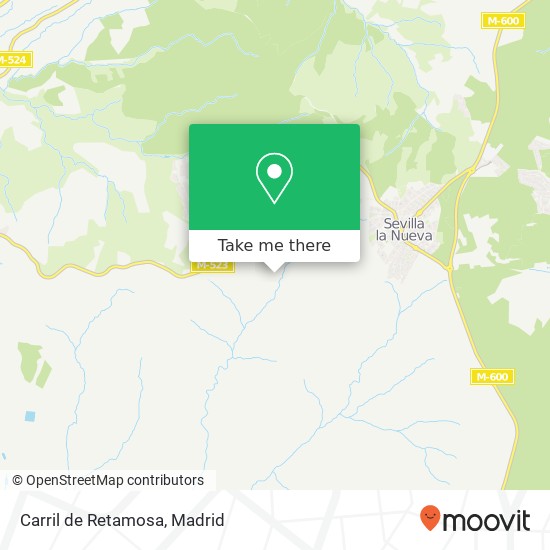 mapa Carril de Retamosa